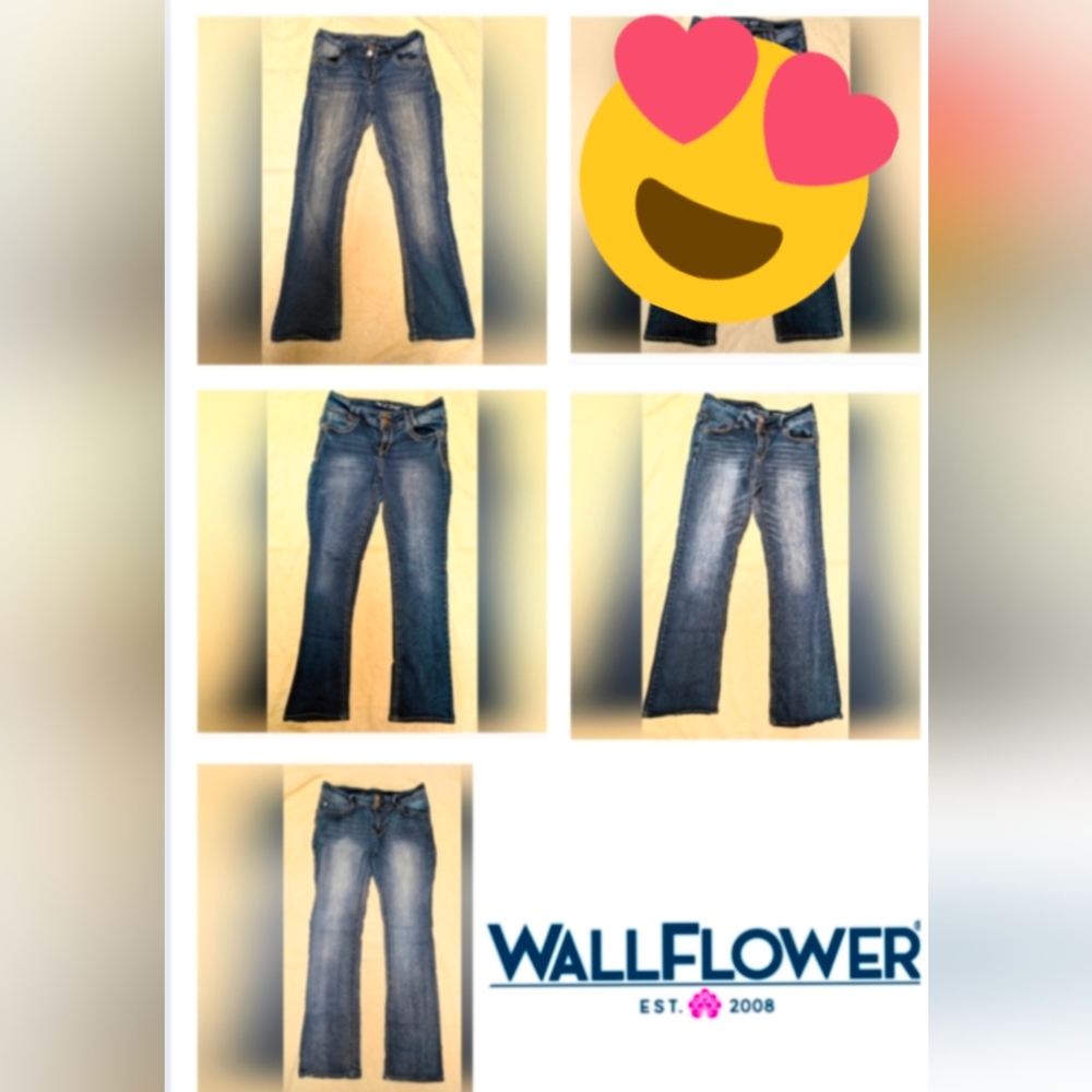 4 pair Wallflower Women's Bootcut Blue Jeans